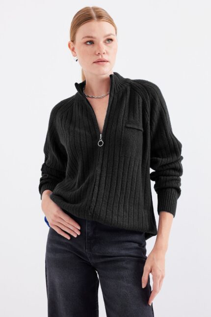 <tc>Cardigan en tricot à fermeture éclair 15880</tc>