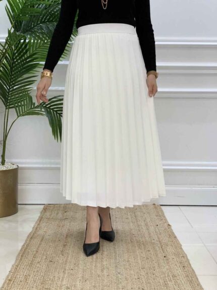 <tc>Jupe plissée à taille élastique 3450</tc>