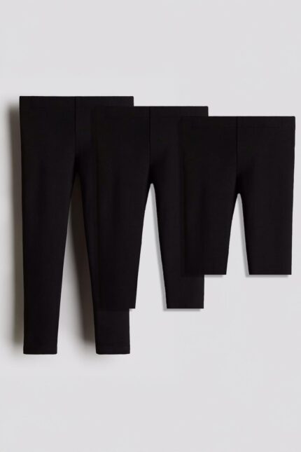 <tc>Ensemble de 3 leggings pour fille - Long, capri et short - 95% coton</tc>