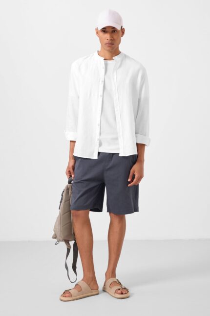 <tc>Short garçon chino tissé, léger et extensible, coupe standard – 81291


</tc>