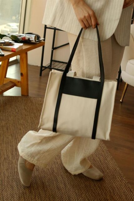 <tc>Sac en toile Loney avec détails noirs_x000D_

</tc>