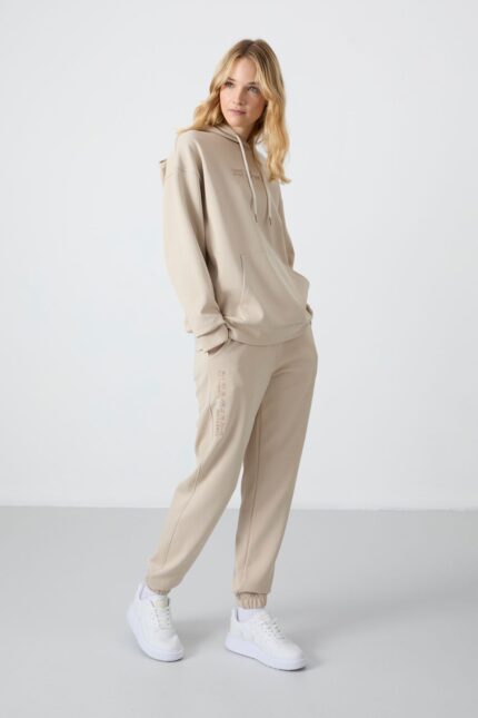 <tc>Ensemble de survêtement oversize pour femme à capuche, avec poche kangourou et bas élastiques - 95288</tc>