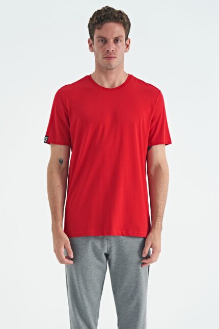 <tc>T-shirt homme basique à manches courtes, coupe standard et col rond - 87911</tc>